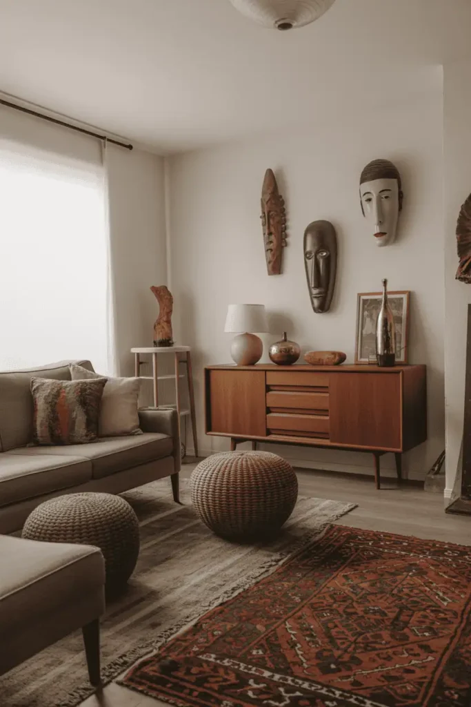 Vintage Furniture Mix with Global Artifacts
