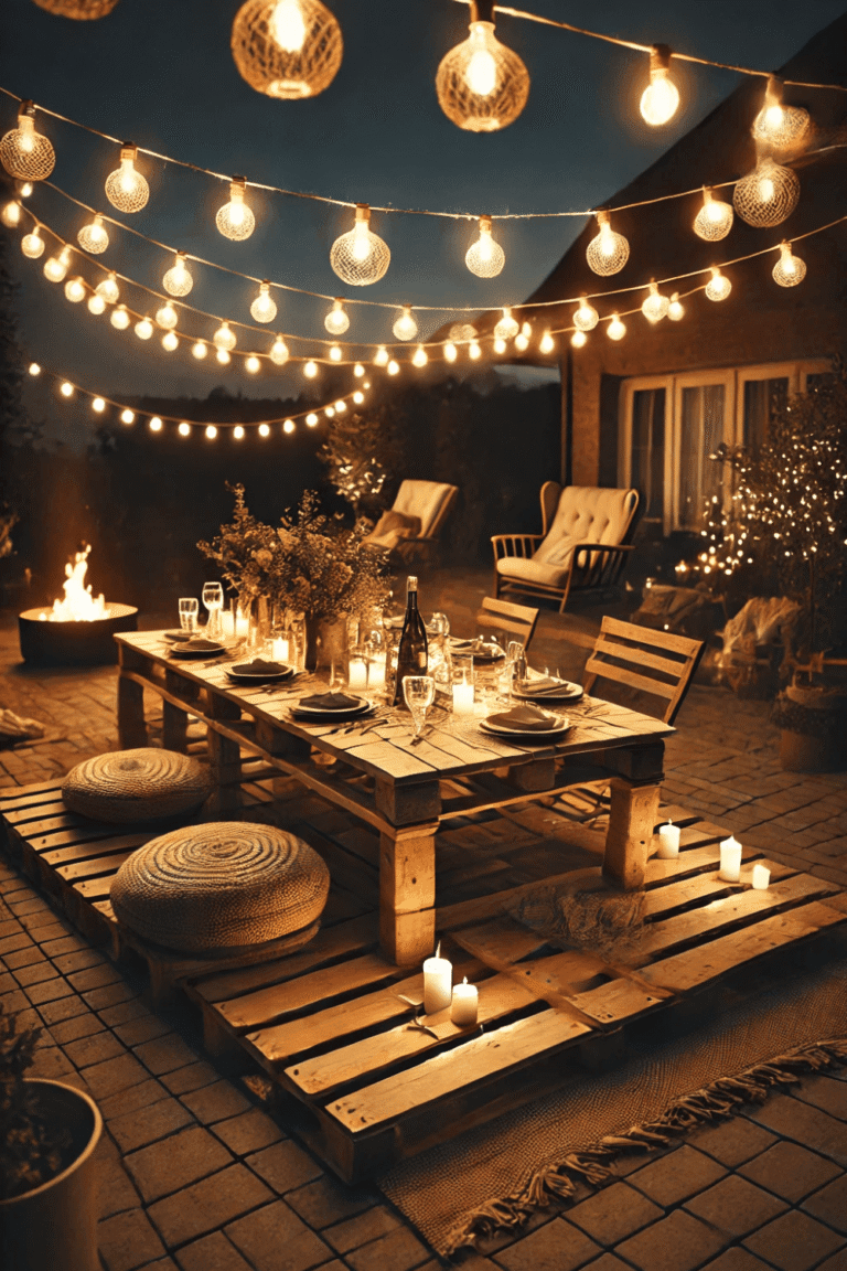 Outdoor Pallet Dining Set