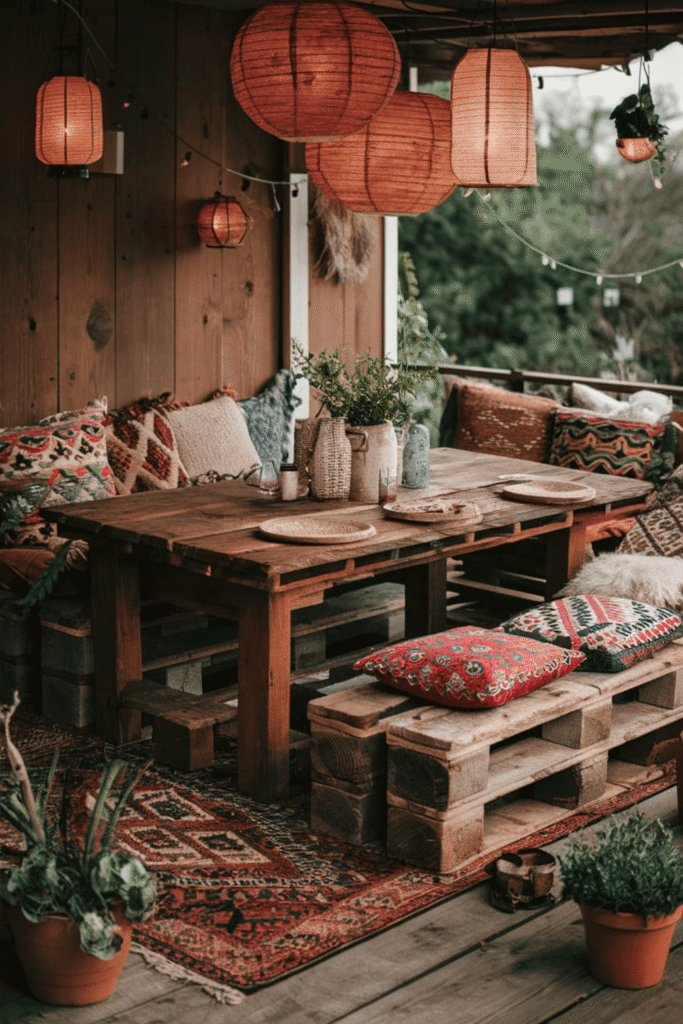 Outdoor Pallet Dining Set