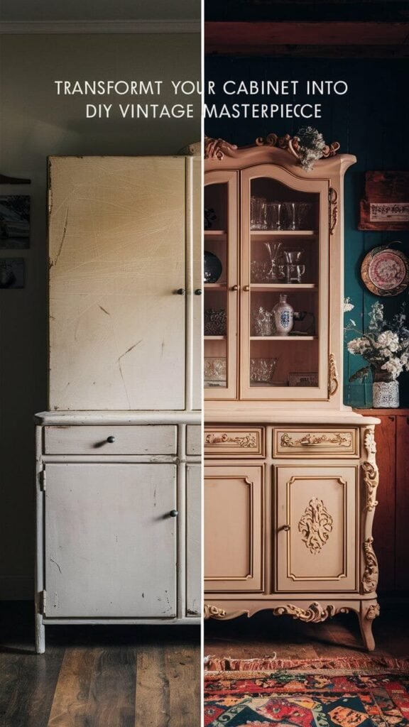 Vintage cabinet look