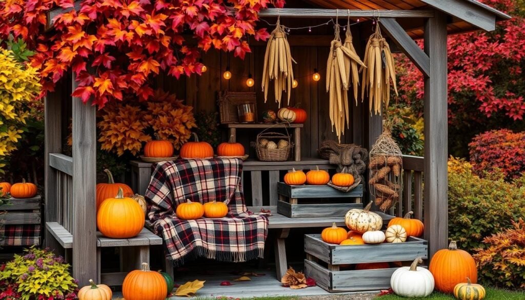Autumn Decorations in Garden Hut Autumn Decorations in Garden Hut
