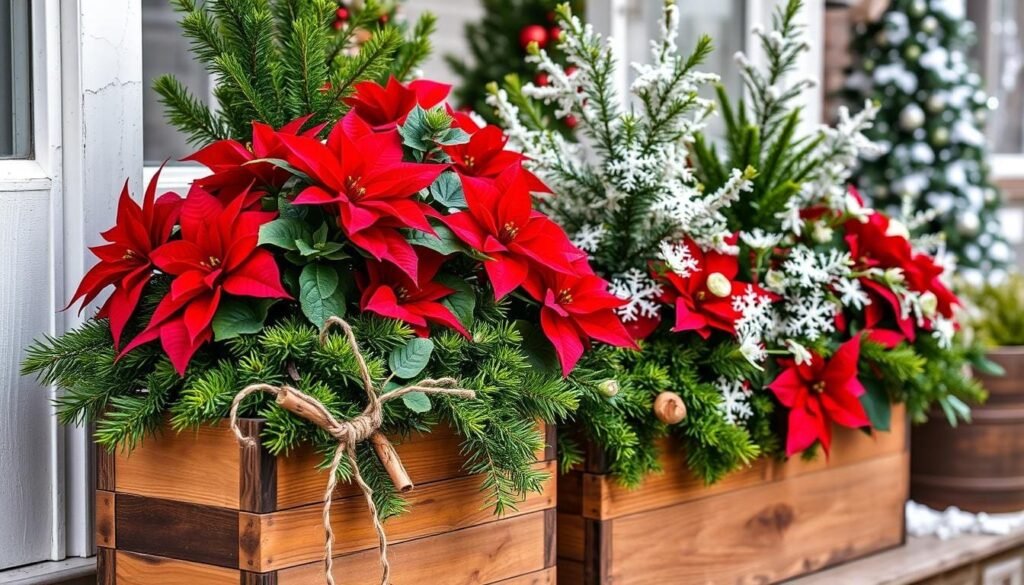 Christmas Centerpiece Planters