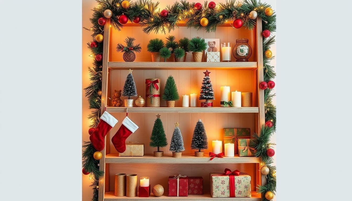 Christmas Ladder Shelf Displays