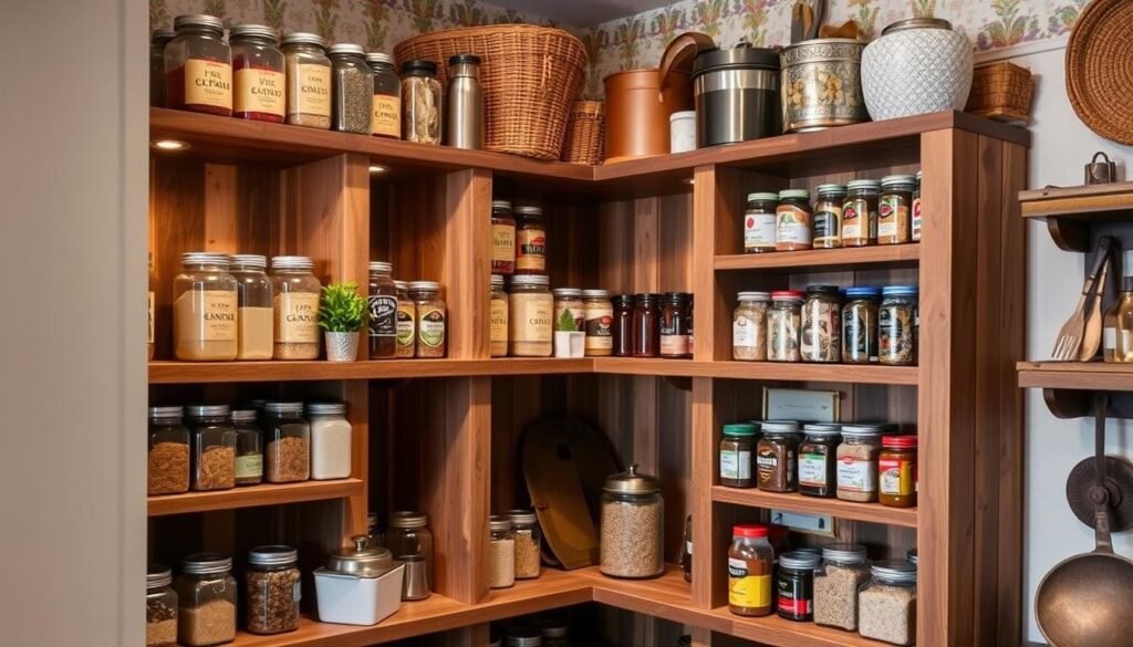 DIY pantry shelves