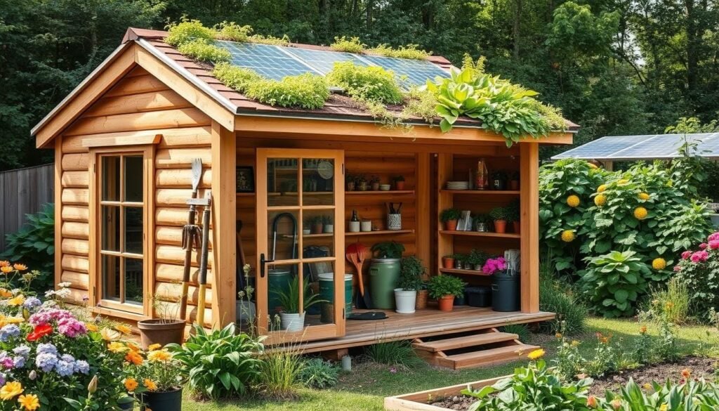 Eco-friendly garden shed