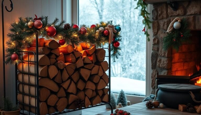 Firewood Rack Christmas Decor