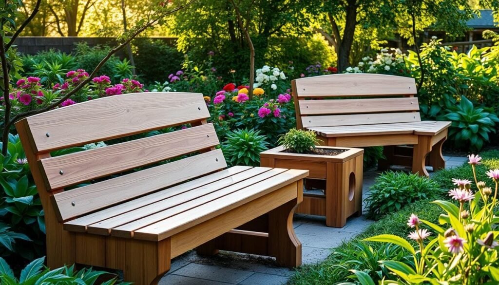 Wooden Outdoor Benches