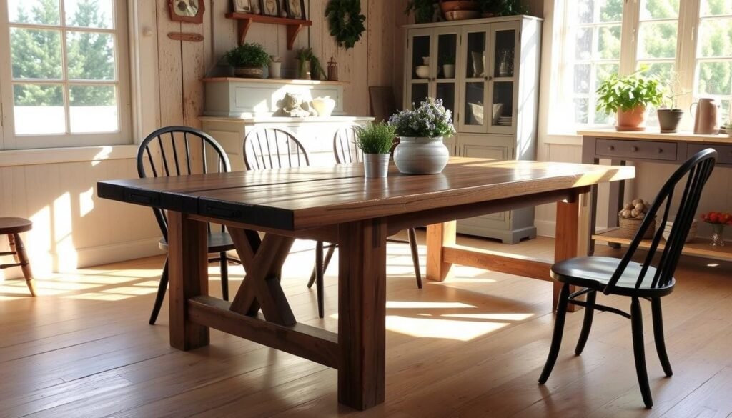 handcrafted farmhouse table