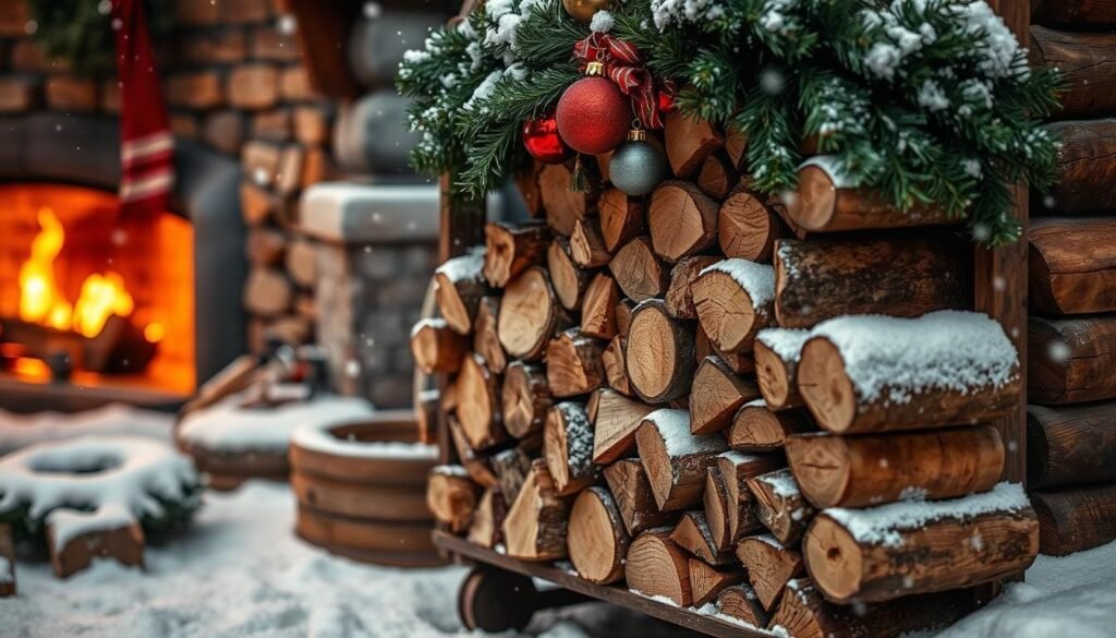 holiday firewood rack maintenance