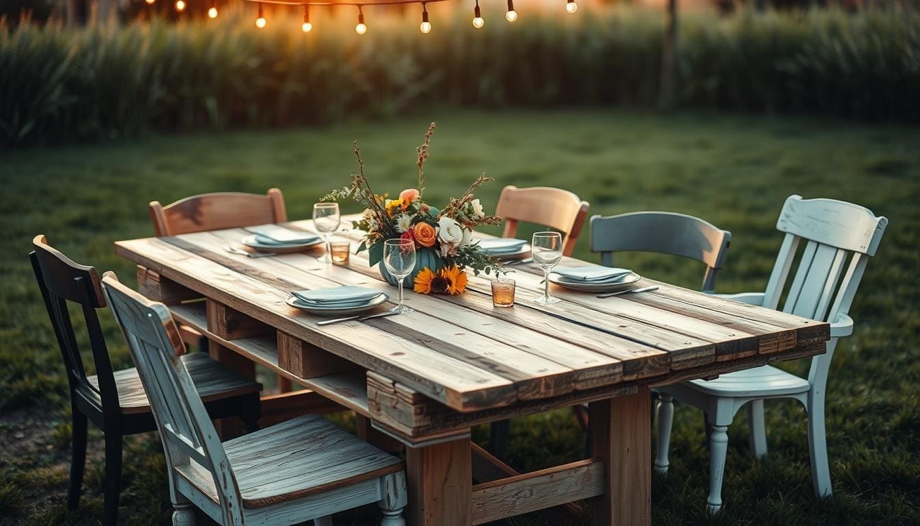 DIY Pallet Dining Table for Outdoor Gatherings
