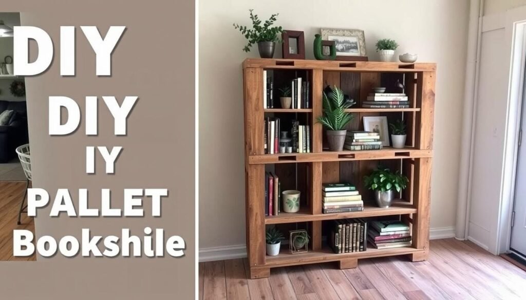 DIY pallet bookshelf DIY pallet bookshelf
