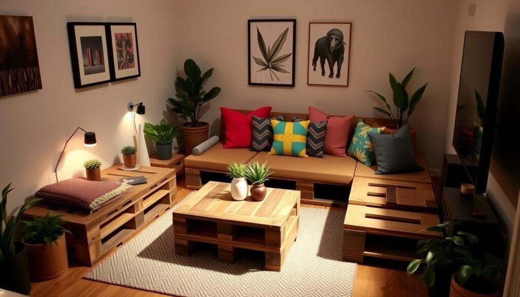 DIY pallet furniture living room small spaces DIY pallet furniture living room small spaces