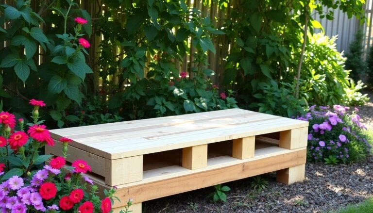 Pallet Garden Bench with Storage