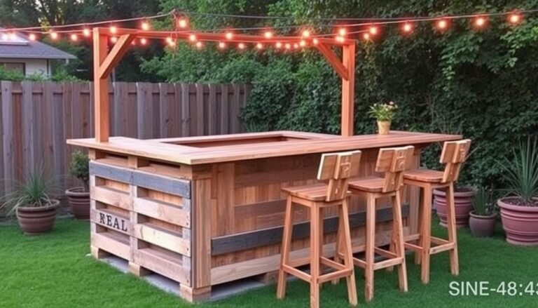 Pallet Outdoor Bar with Stools