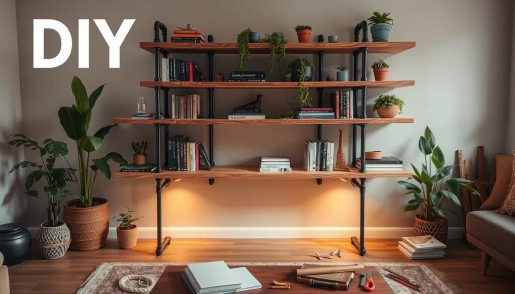 industrial bookshelf DIY industrial bookshelf DIY