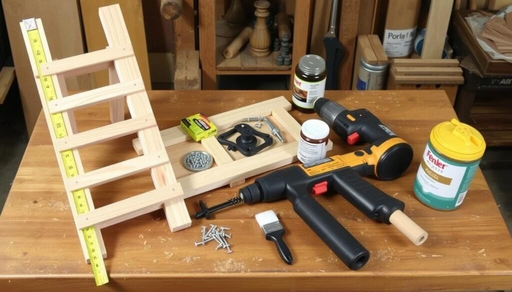 ladder shelf tutorial tools