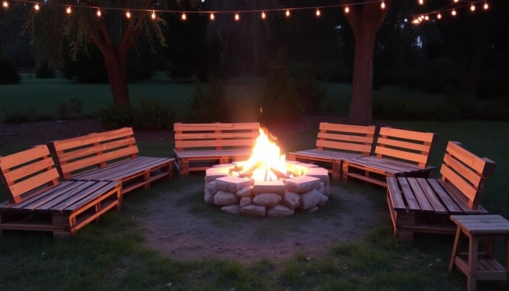 pallet fire pit seating pallet fire pit seating