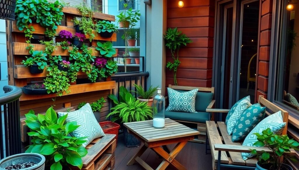 pallet furniture for small balcony pallet furniture for small balcony