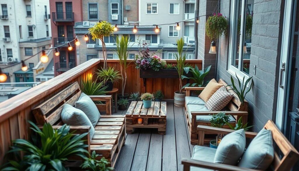 pallet furniture for small balcony pallet furniture for small balcony