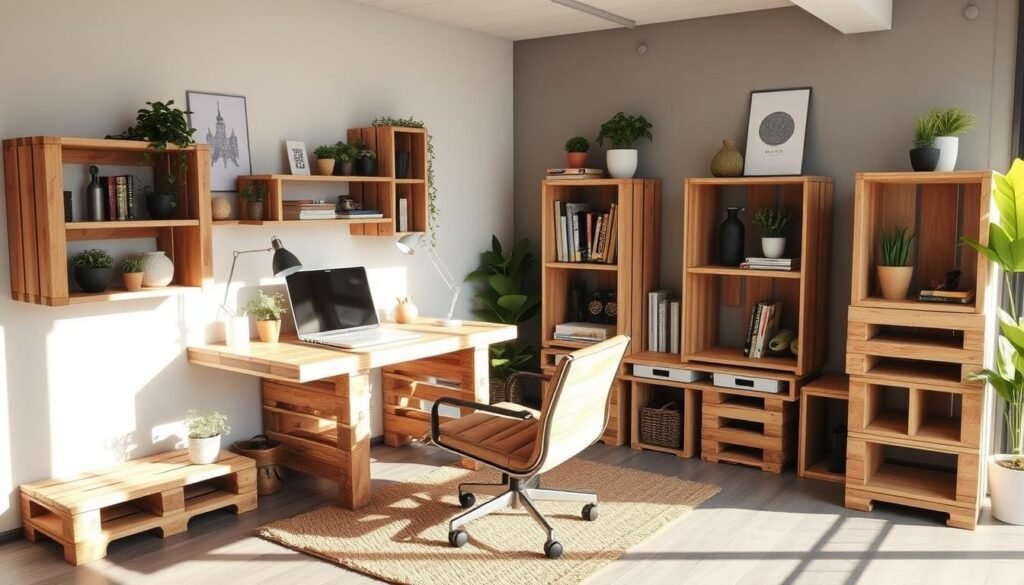 pallet furniture workspace pallet furniture workspace