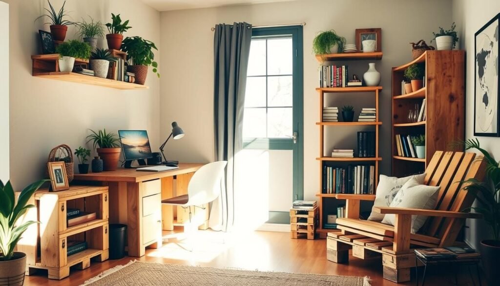 pallet furniture workspace pallet furniture workspace