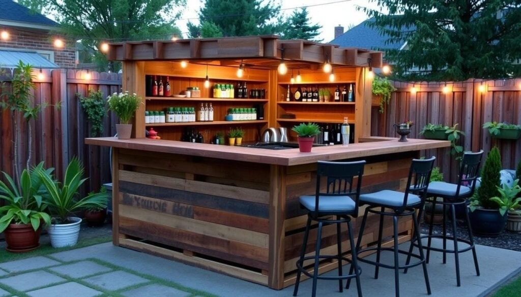 pallet outdoor bar storage pallet outdoor bar storage