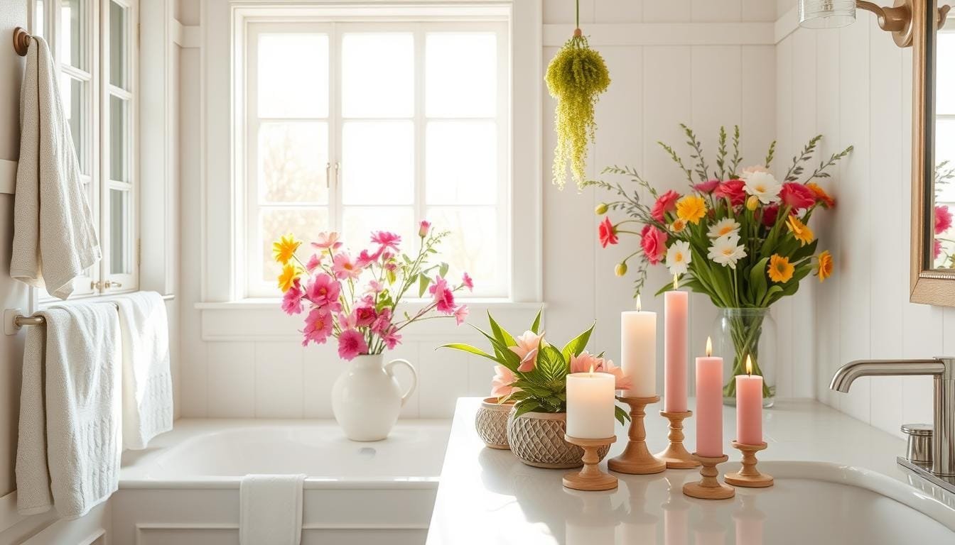 spring home decor bathroom