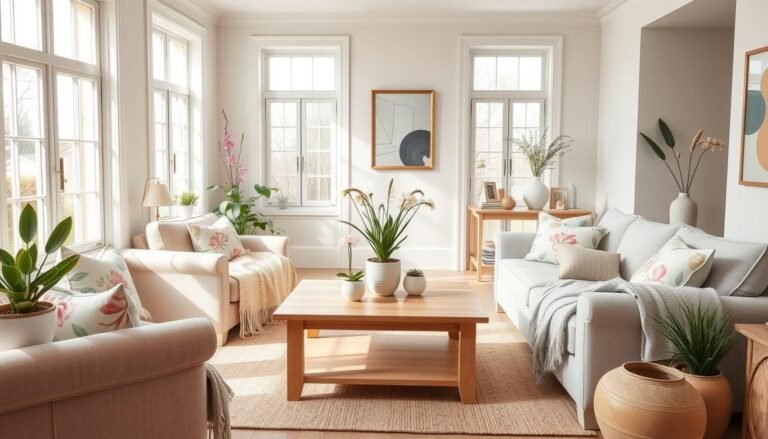 spring home decor living room