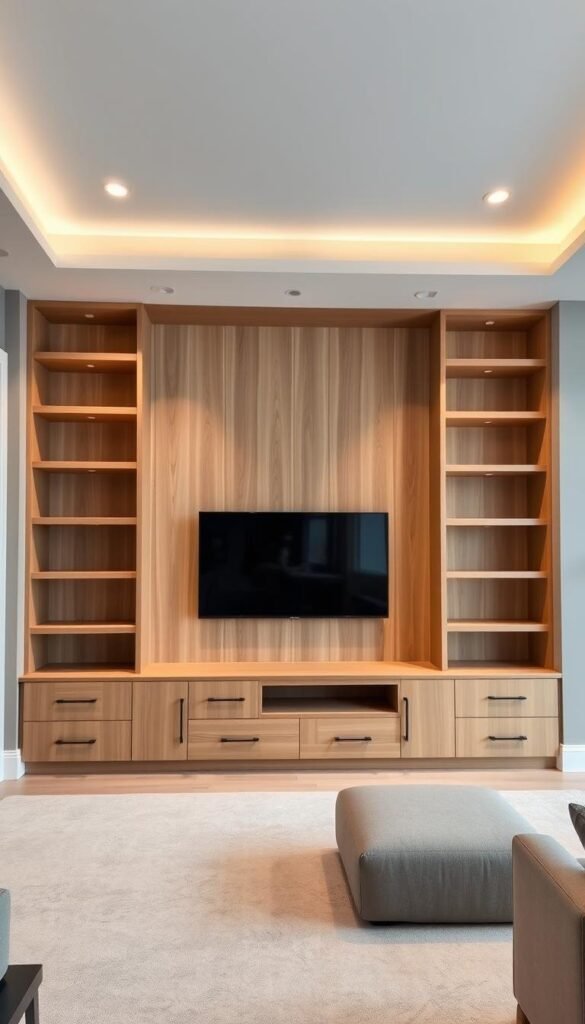 Custom living room cabinetry entertainment center Custom living room cabinetry entertainment center