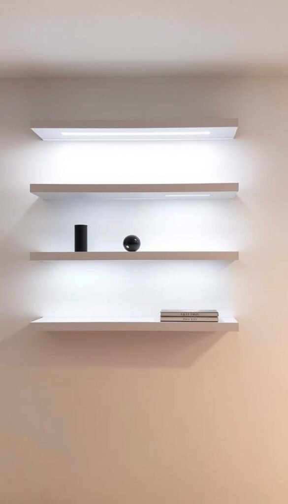 Minimalistic wall shelves in modern design Minimalistic wall shelves in modern design