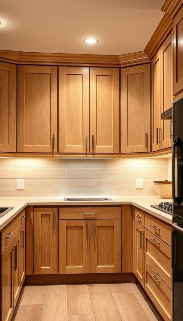 White oak kitchen cabinets with natural grain patterns White oak kitchen cabinets with natural grain patterns