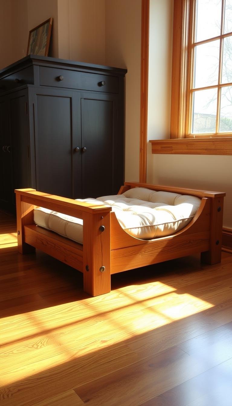 Wooden Dog Bed