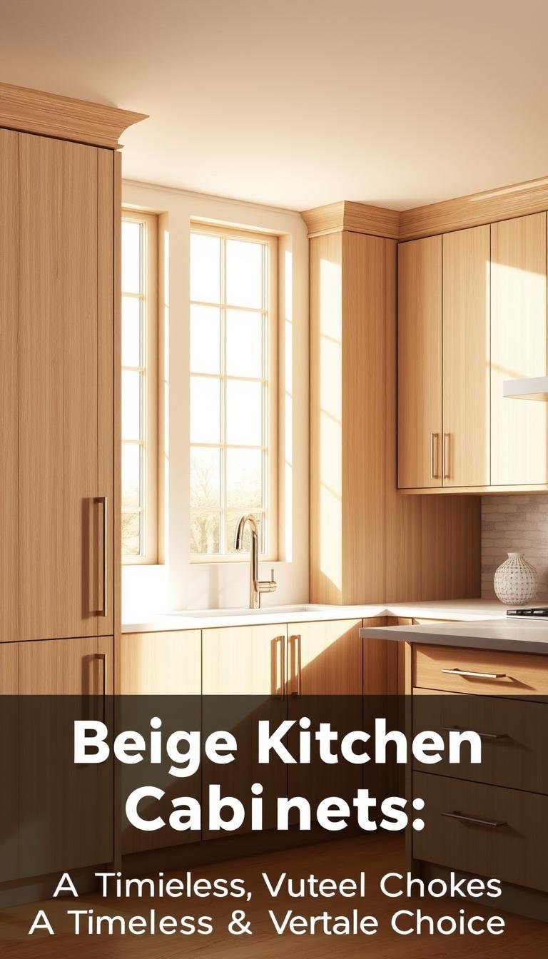 beige kitchen cabinets