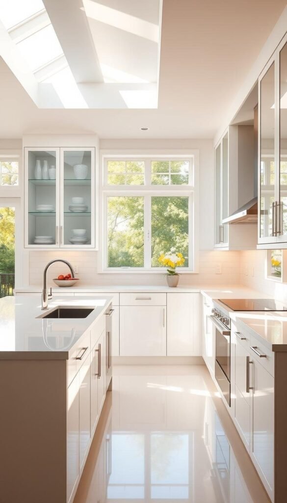glass kitchen cabinets enhance natural light glass kitchen cabinets enhance natural light