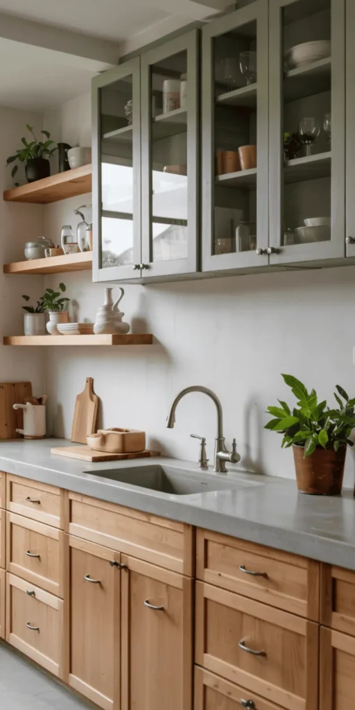 green cabinet ideas with backsplash and hardware combinations