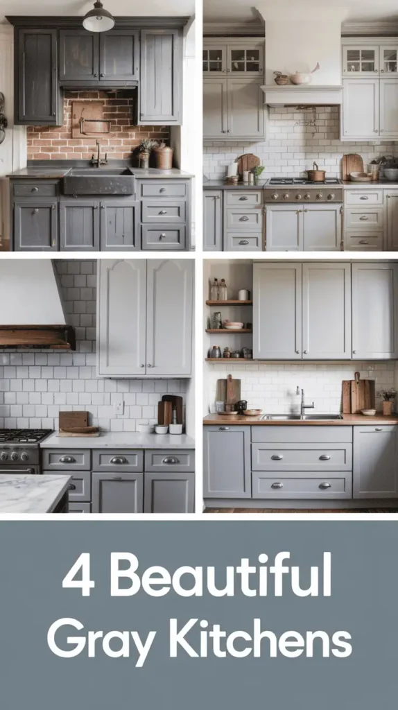 grey kitchen cabinets