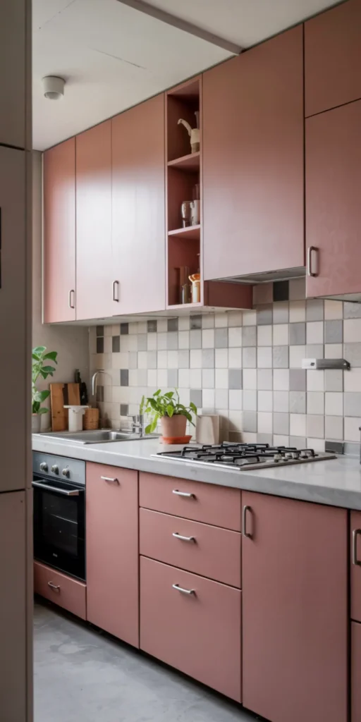 pink kitchen cabinets maintenance tips