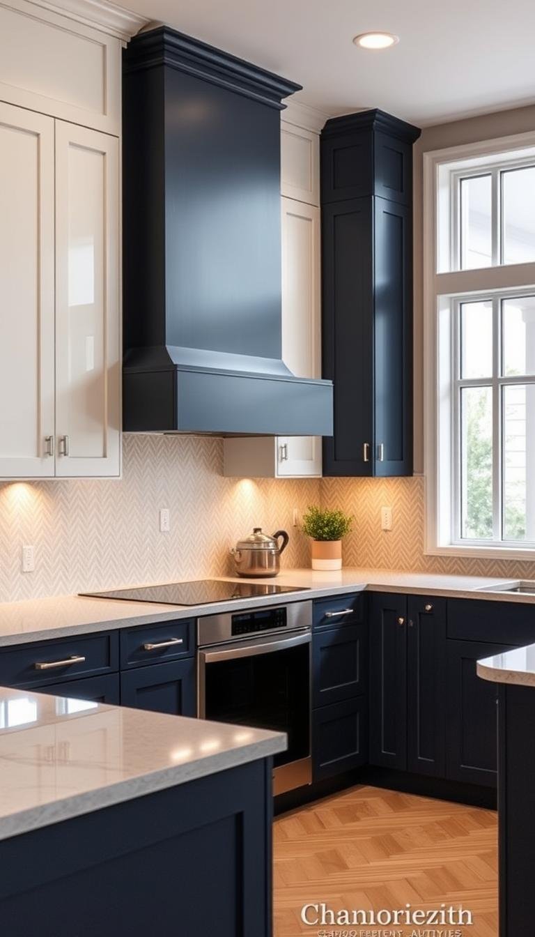 two tone kitchen cabinets
