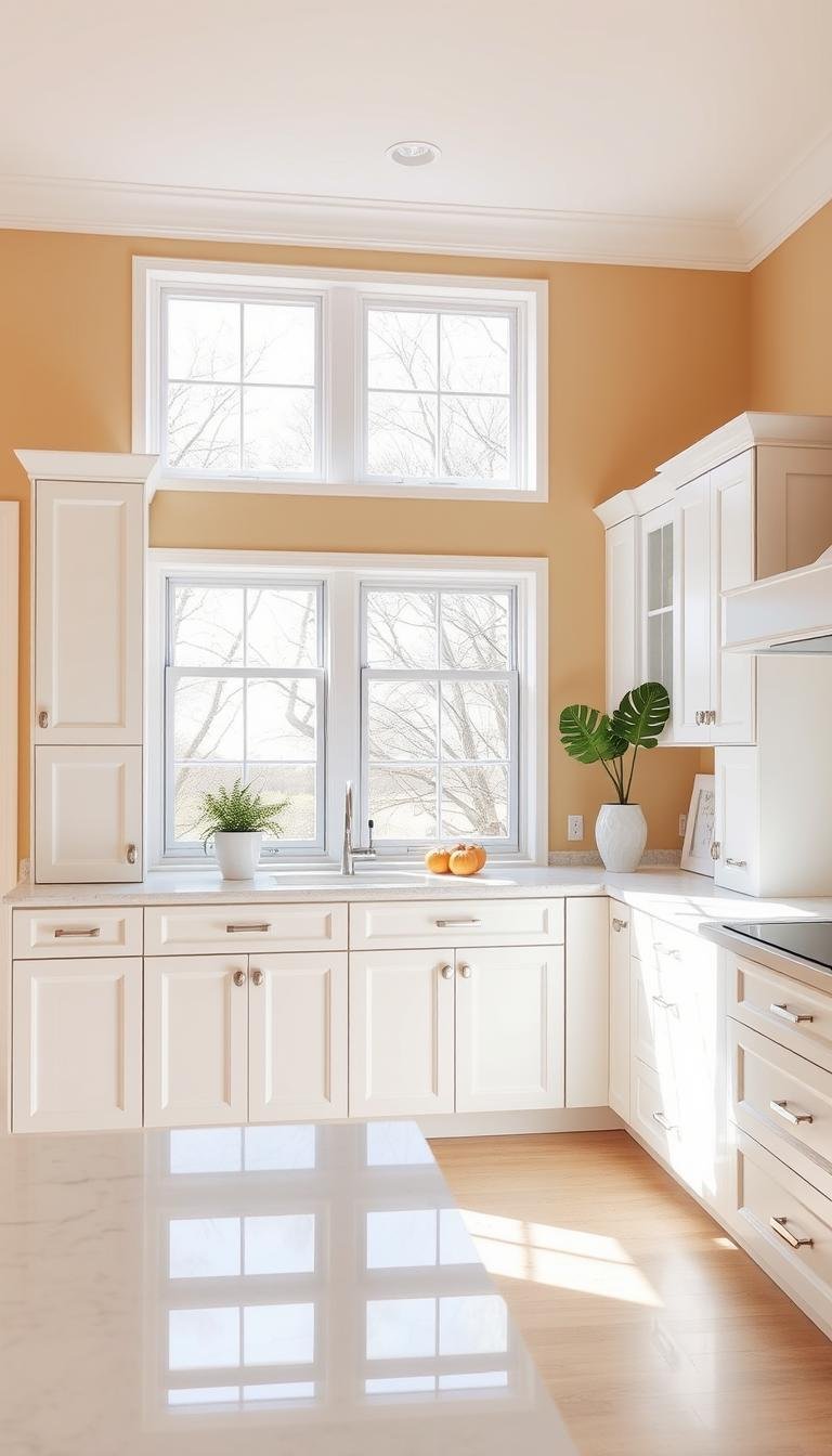 white kitchen cabinets