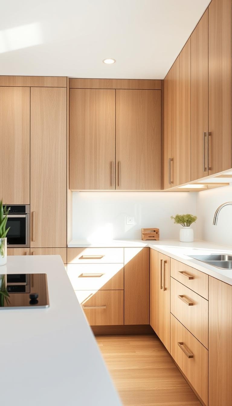 white oak kitchen cabinets