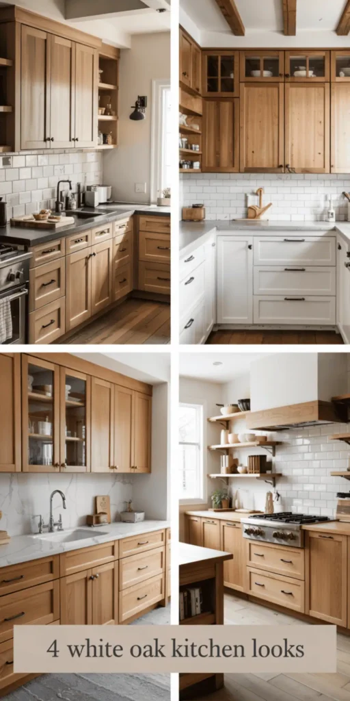 white oak kitchen cabinets