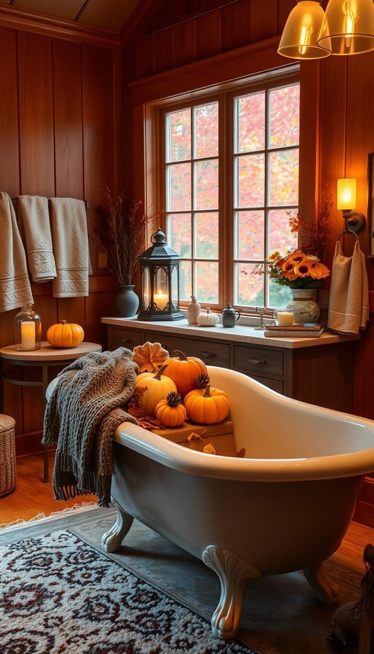 fall home decor bathroom