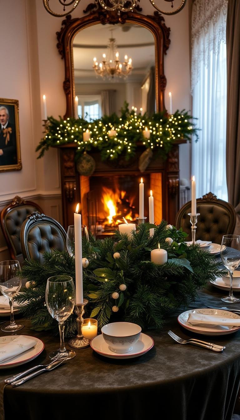 winter home decor dining room