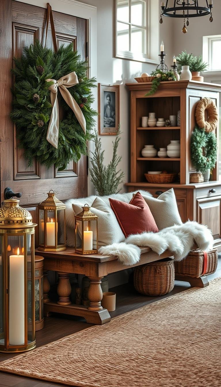 winter home decor entryway