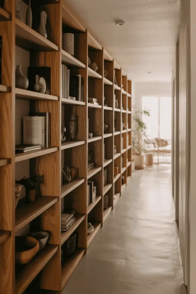 Wood Hallway Shelving Ideas That Feel Grounded and Intentional