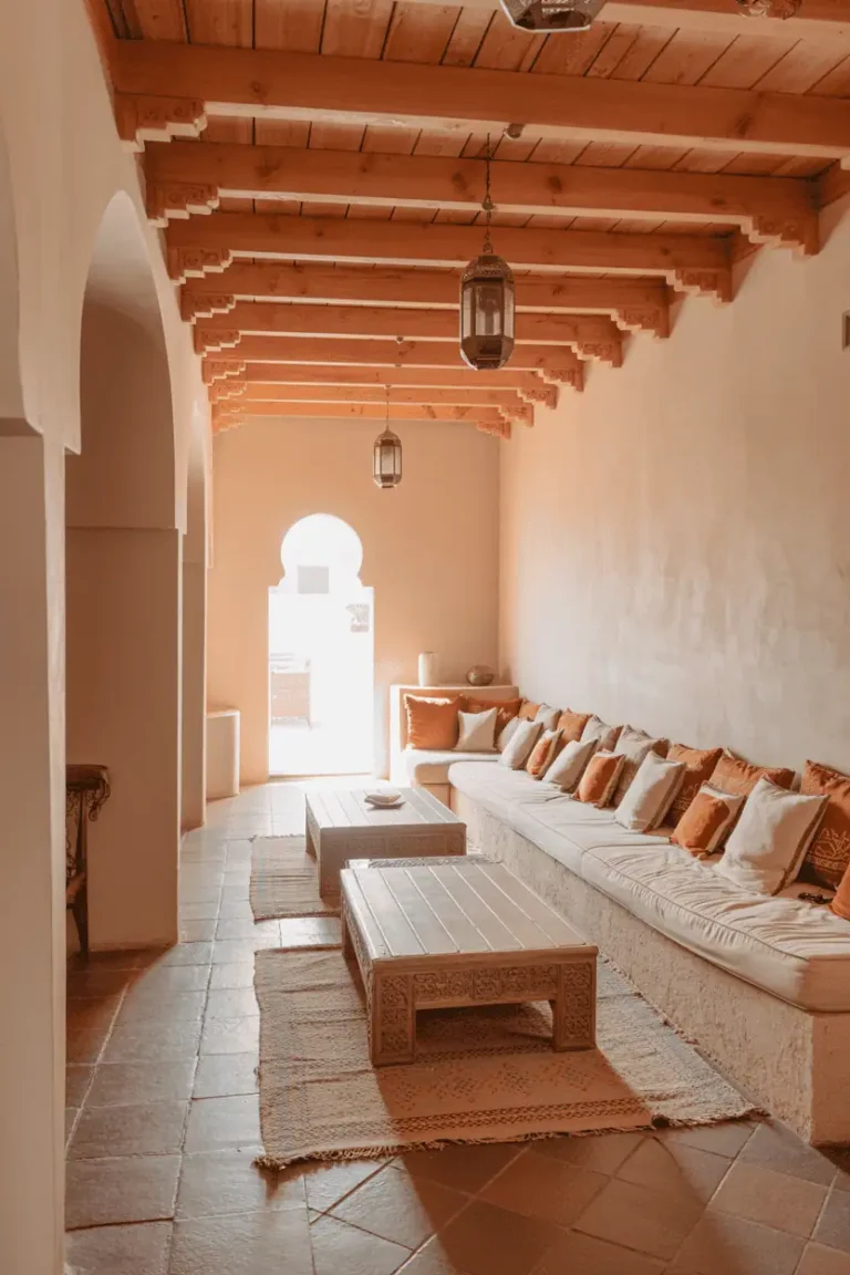 Moroccan Wood Living Rooms with Warmth and Layered Character