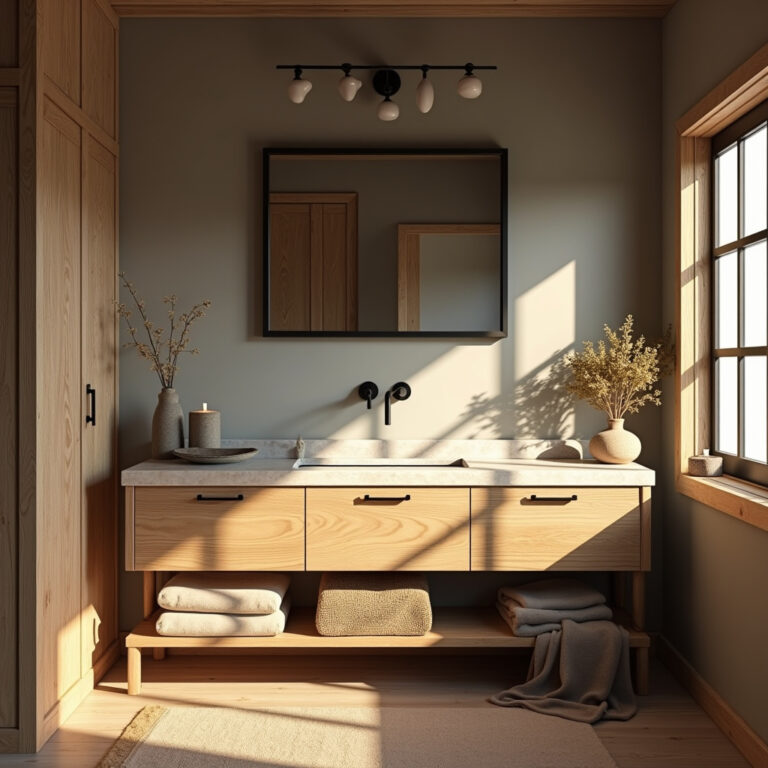 20 Black and Wood Bathroom Ideas for a Sleek Look